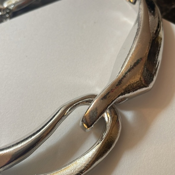 Silver Metal Asymmetrical Necklace - Picture 6 of 13